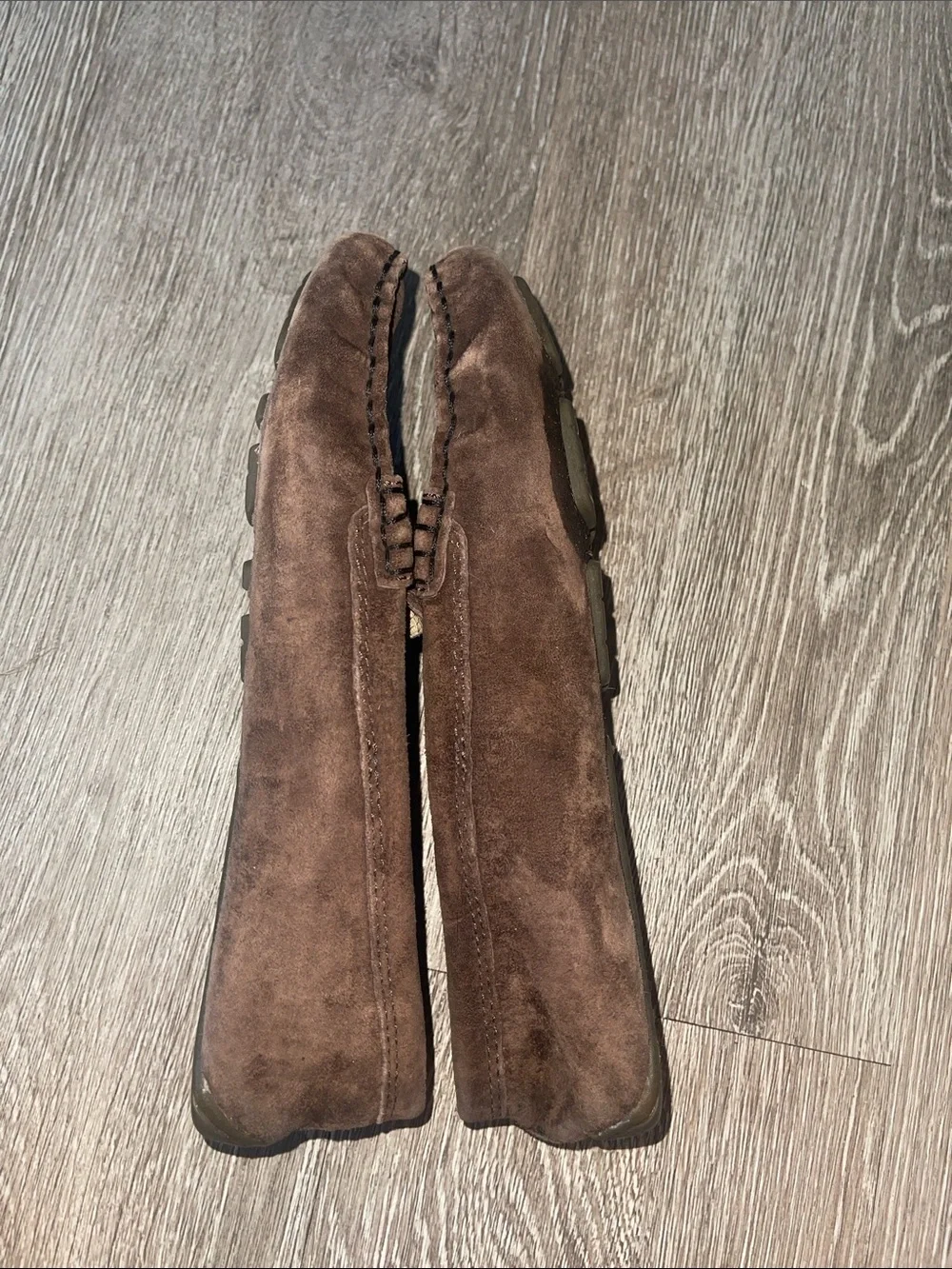 UGG Shealing Lined Suede Thelma Loafers Drivers Comfort Warmth Brown Size 8.5